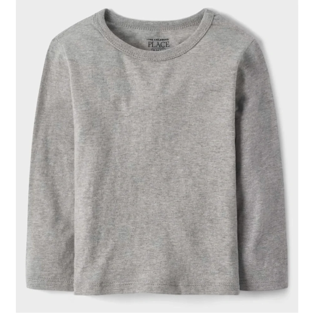 The Children’s Place Basic Gray Long Sleeve Shirt